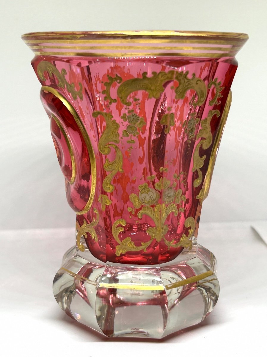 Friedrich Egermann, Bohemian Engraved Glass Vase -photo-4