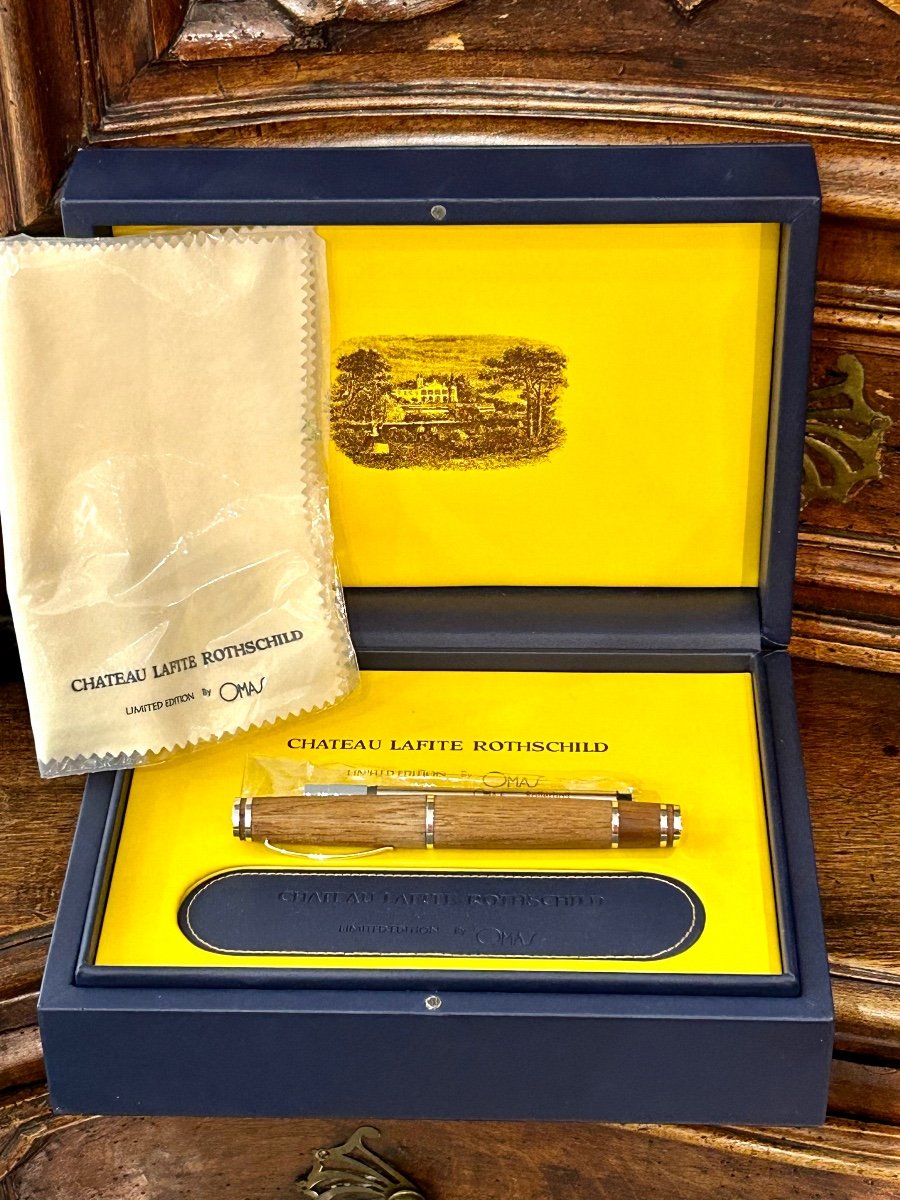 Lafite Rotschild, stylo roller chêne et argent-photo-3