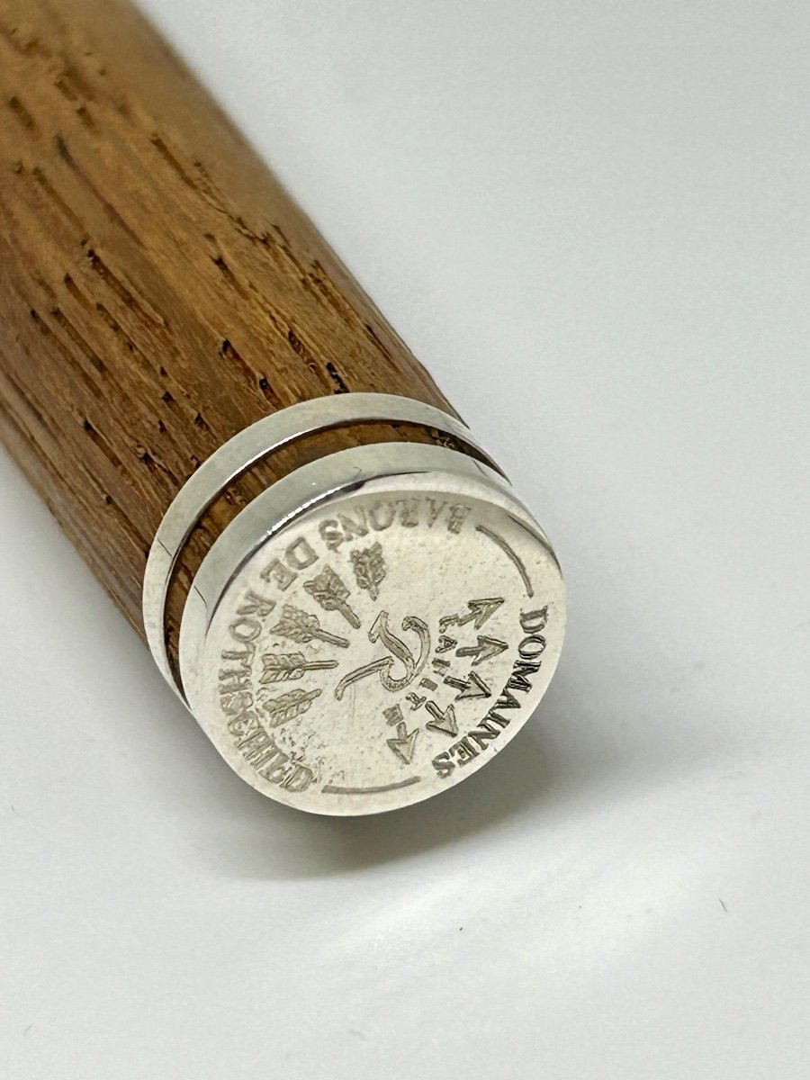 Lafite Rotschild, stylo roller chêne et argent-photo-3