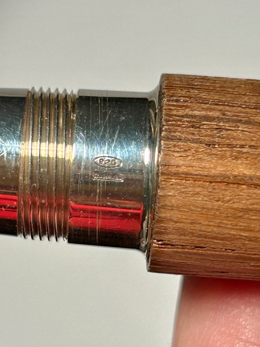Lafite Rotschild, stylo roller chêne et argent-photo-7