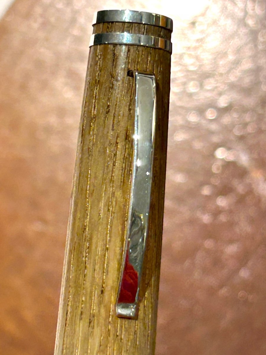 Lafite Rotschild, stylo roller chêne et argent-photo-8
