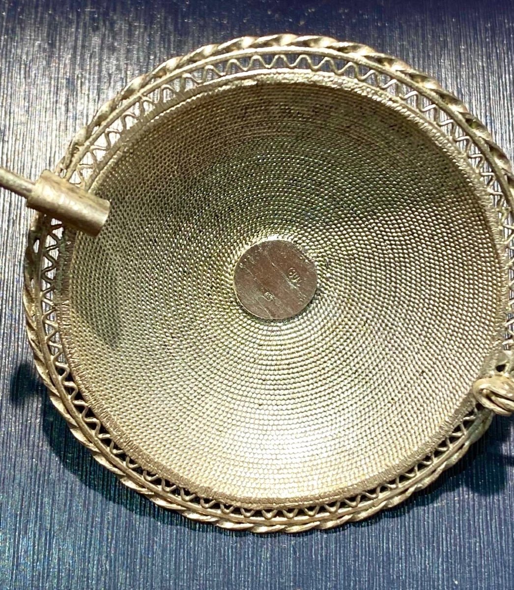 Pinuccia Ledda, broche ronde argent-photo-4