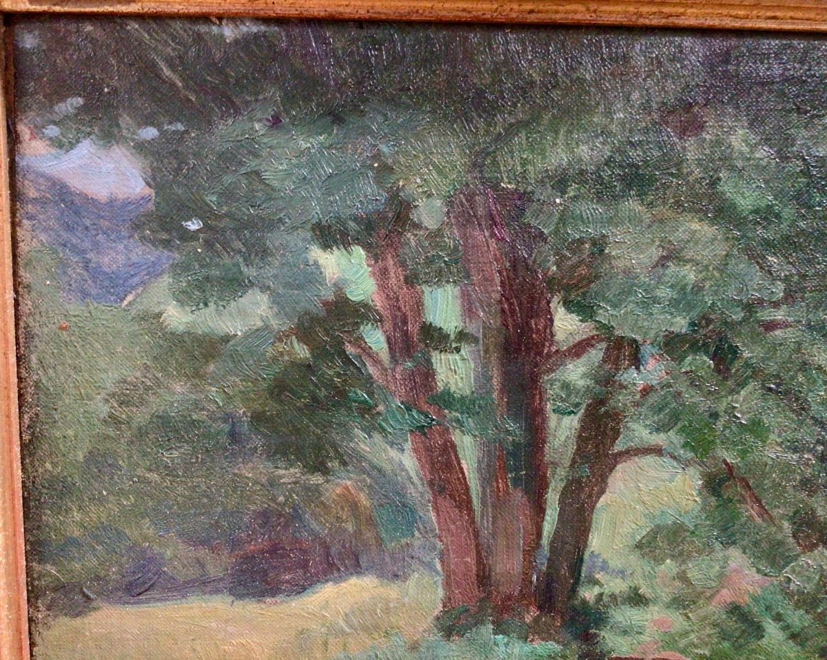 P. Blanc, Luxembourg Artist Oil On Panel-photo-3