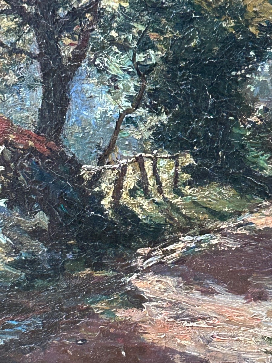 Prosper De Wit, Belgian Painter Oil On Cardboard-photo-3