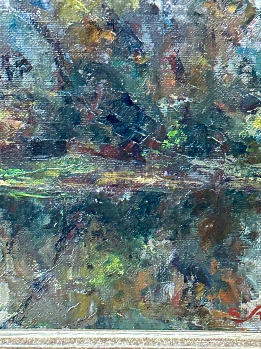 G. Stimart, Belgian Painter Forest Landscape -photo-6