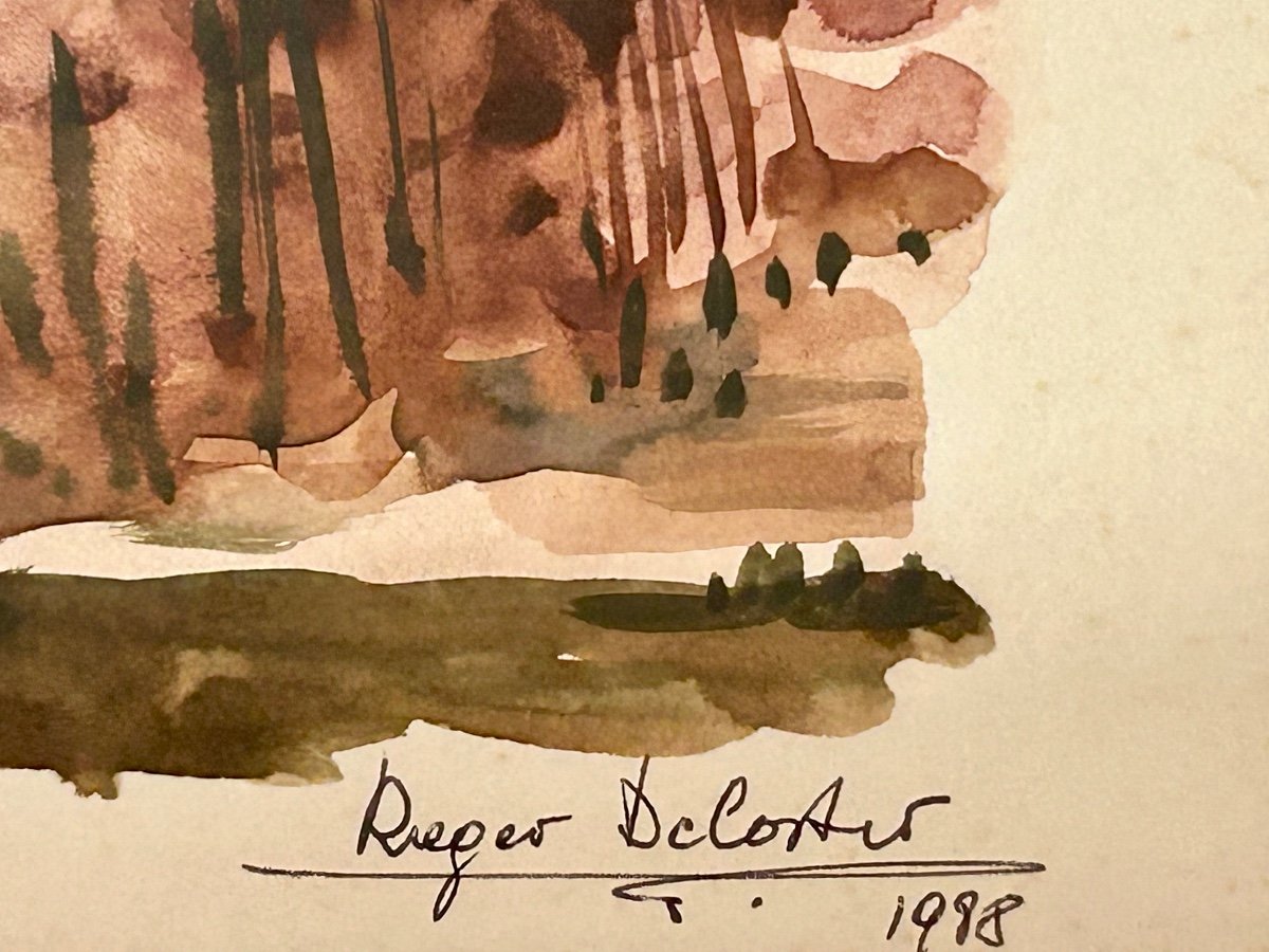 Roger De Coster, aquarelle sur carton-photo-3