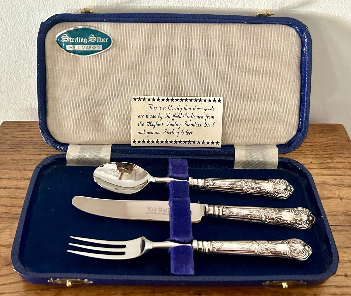 Sheffield, set de couverts argent Sterling et acier inoxydable -photo-2