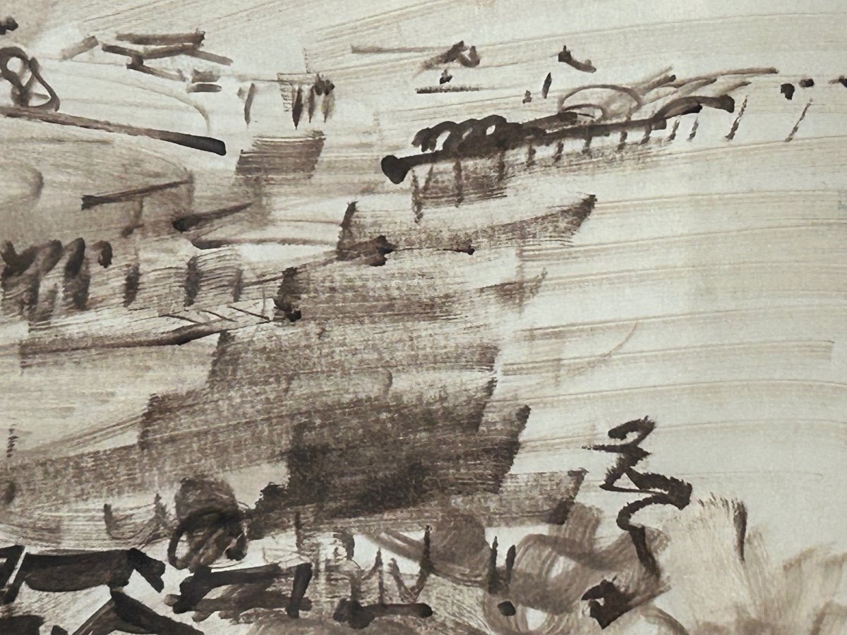 Will Faber , feutre sur papier paysage luxembourgeois -photo-4