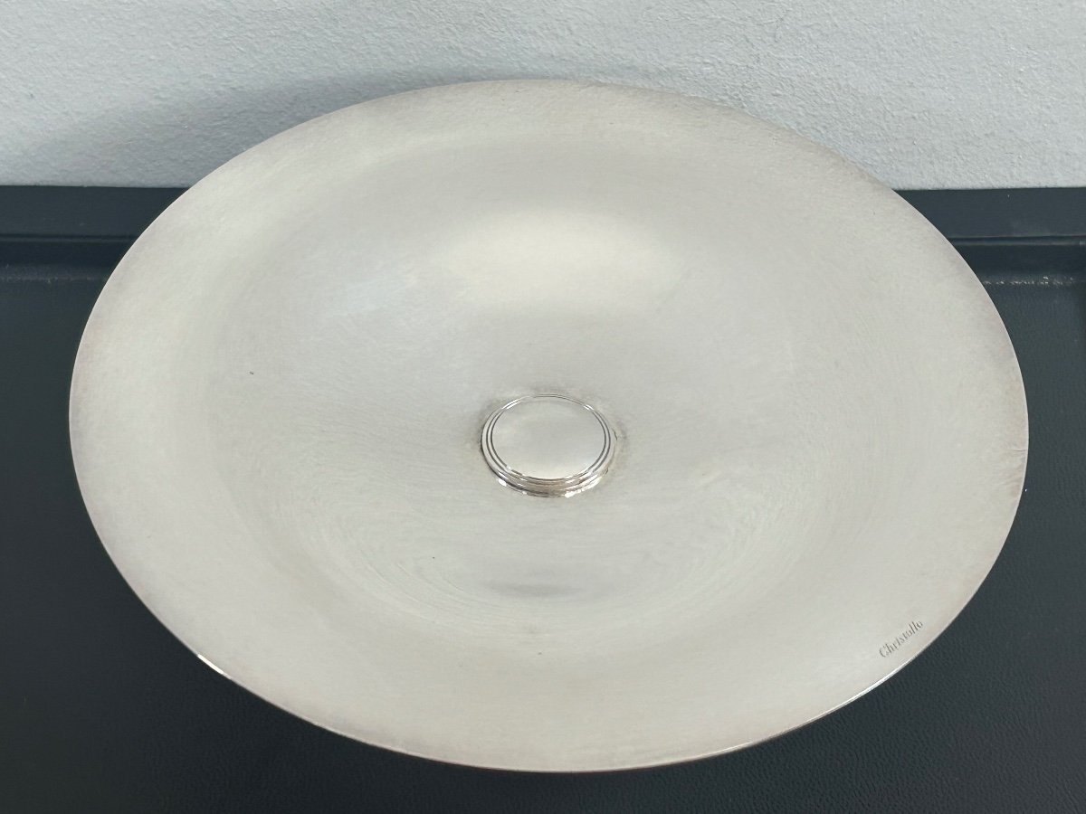 Christofle, Footed Bowl In Black Chinese Lacquer -photo-2