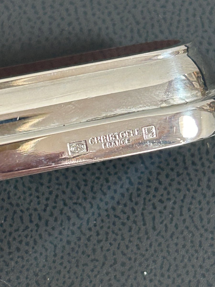 Christofle, 4 Siena Knife Holders In Chinese Lacquer-photo-2