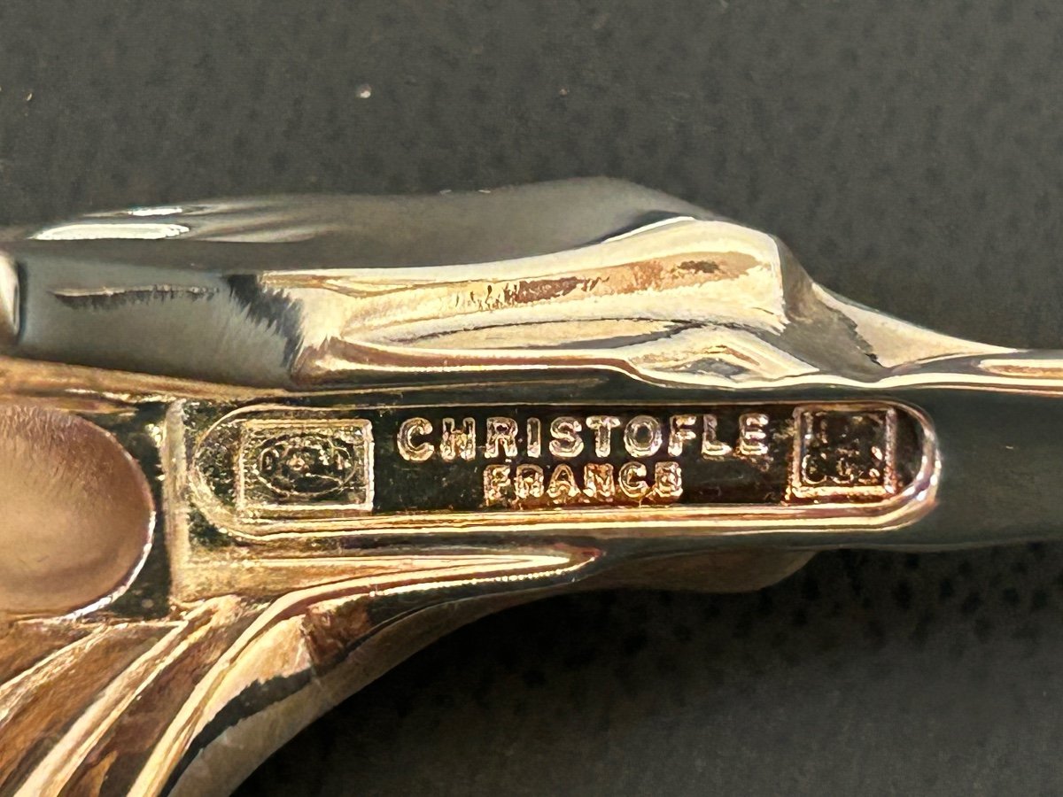 Christofle, paire de porte couteaux Esturgeons -photo-2