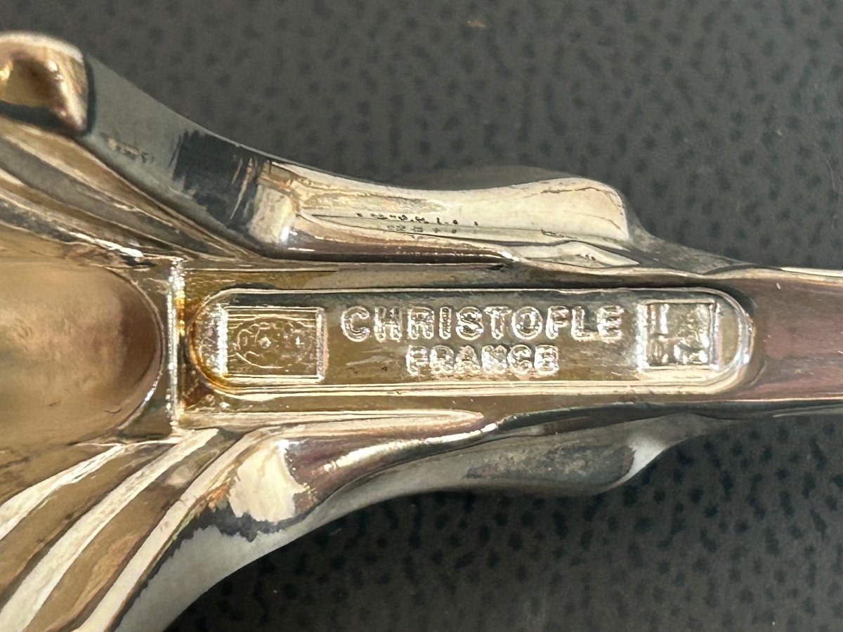Christofle, paire de porte couteaux Esturgeons -photo-3