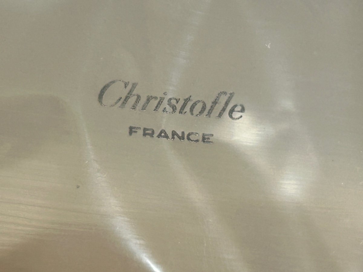 Christofle, Aria Pie Server With Gold Rings -photo-1