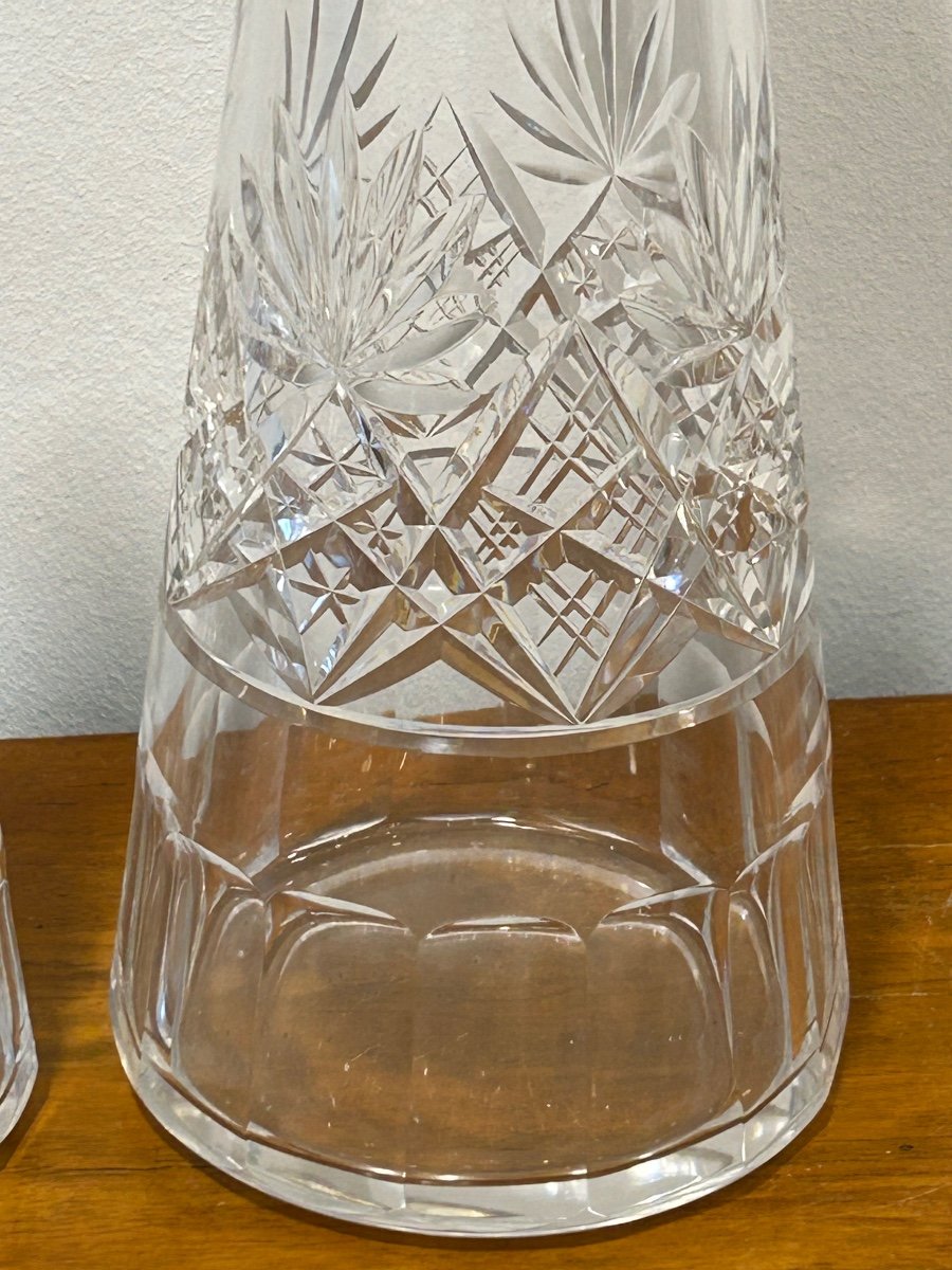 Val Saint Lambert, 2 carafes en cristal -photo-6