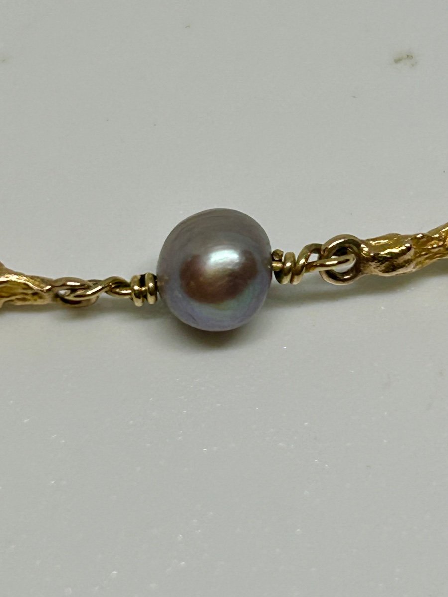 Lapponia, collier en or et perles -photo-2