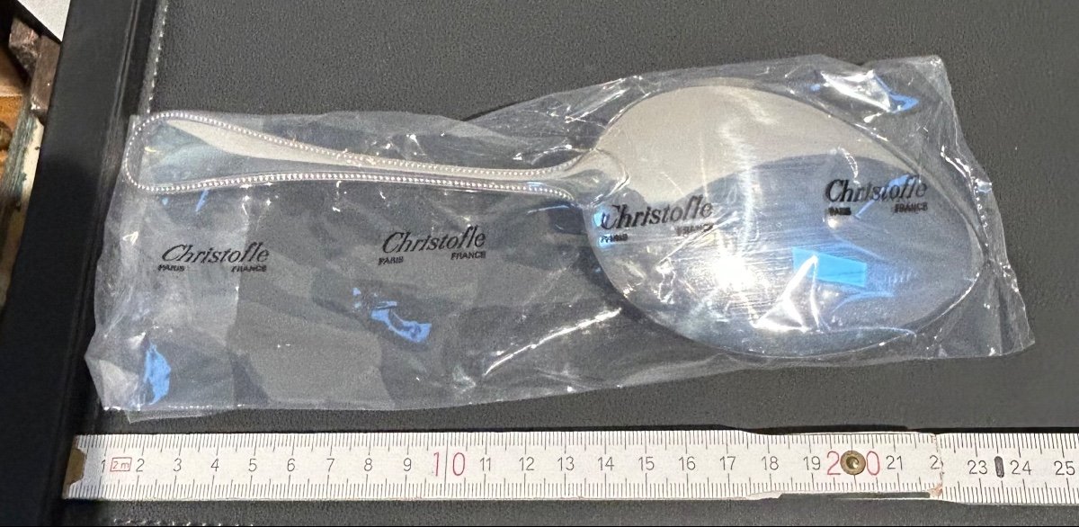 Christofle, cuillère à servir la glace Perles -photo-3