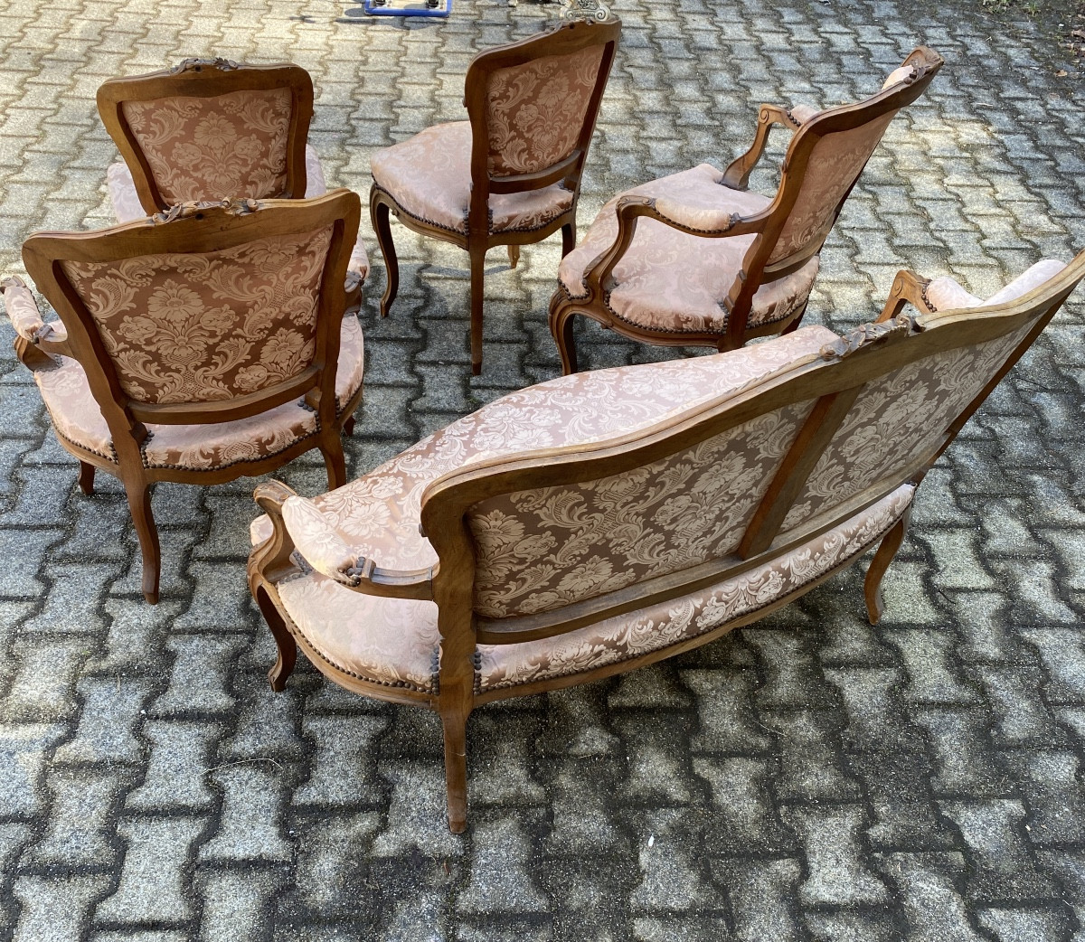 Salon Louis XV en noyer -photo-2