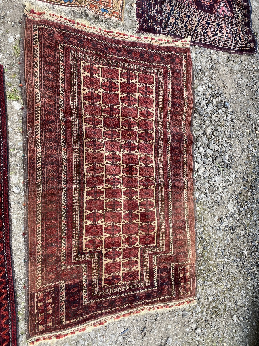 Lot de 7 tapis anciens de collection en laine -photo-3