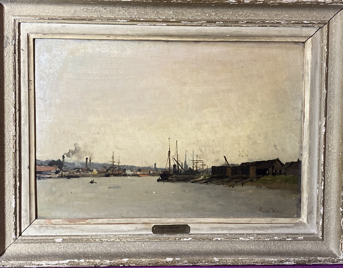 The Port Of Rouen By Camille Dufour