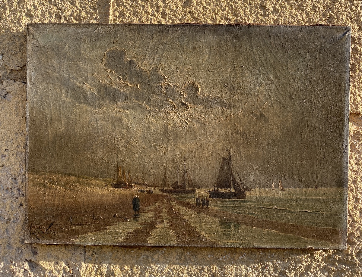 Van Canters? Oil Painting On Canvas, Marine -photo-4