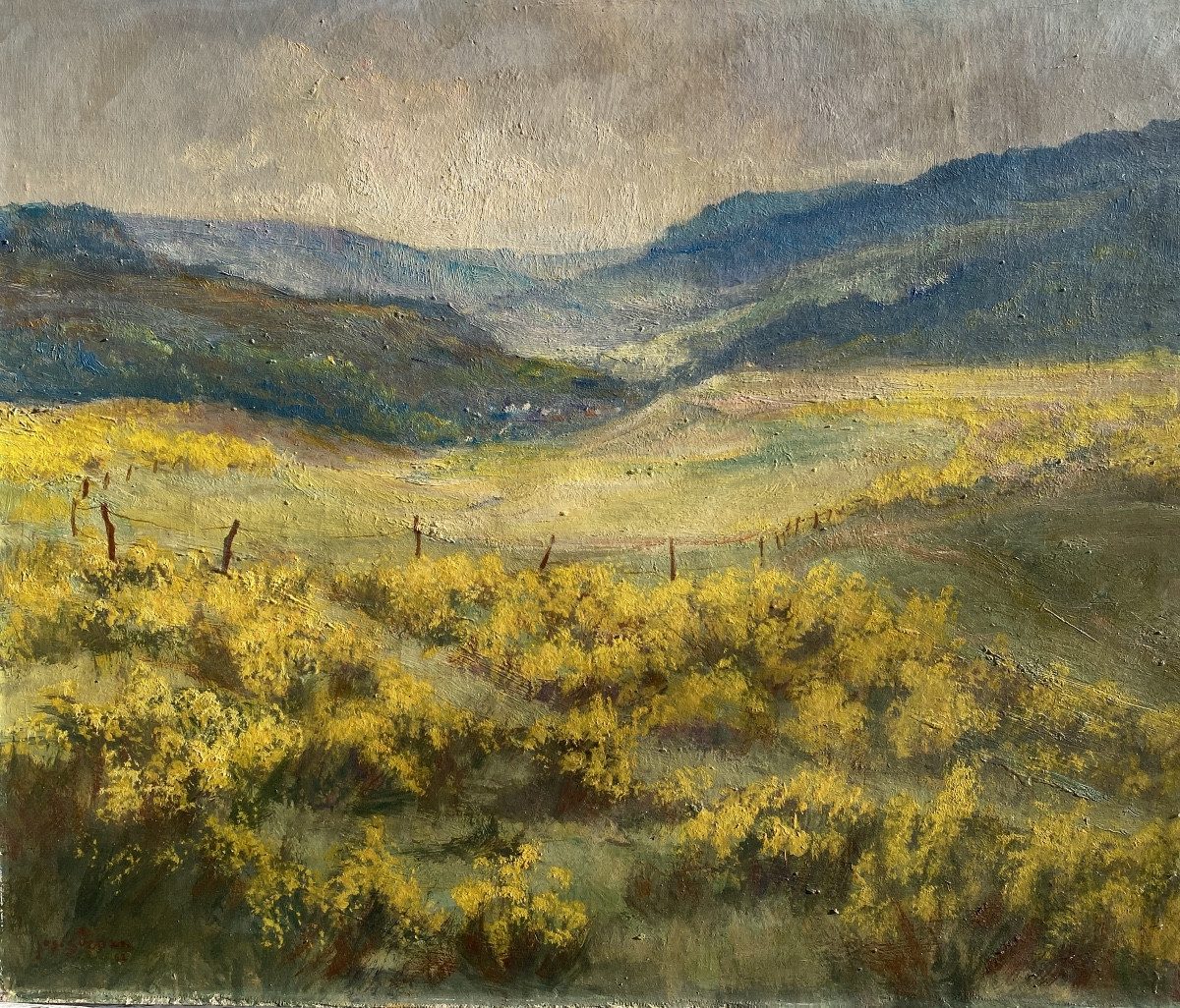 Jos Sünnen artiste peintre luxembourgeois paysage huile sur toile -photo-2