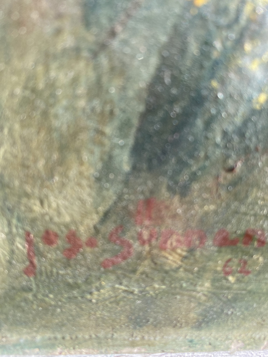 Jos Sünnen artiste peintre luxembourgeois paysage huile sur toile -photo-3