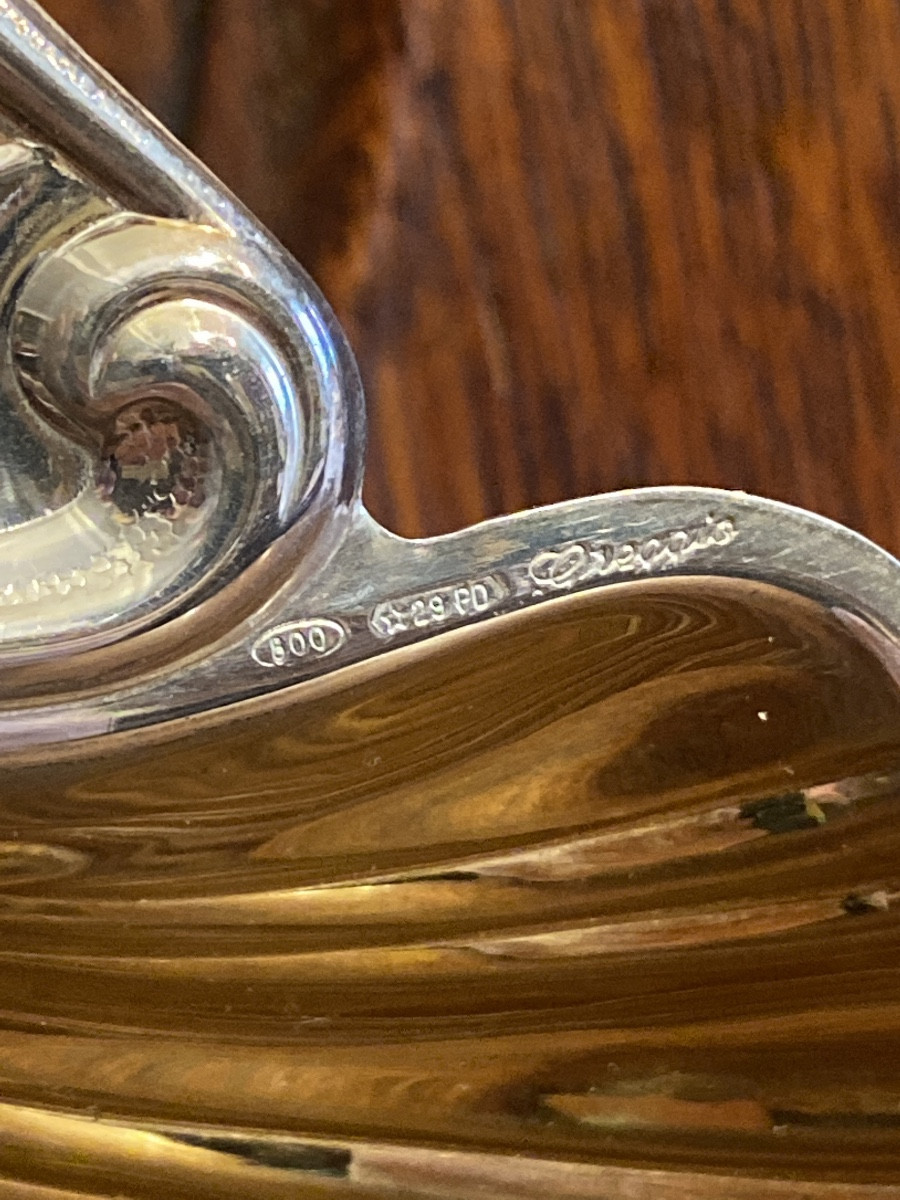 Coupe en vermeil en forme de coquillage -photo-2