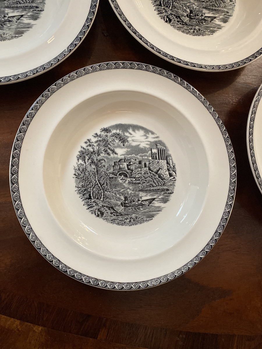 Wedgwood Lugano Porcelain Soup Plates -photo-2