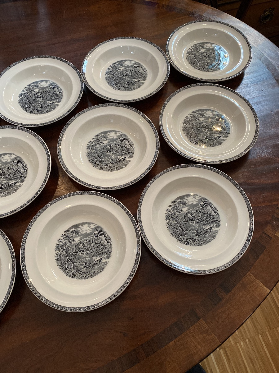 Wedgwood Lugano Porcelain Soup Plates -photo-1