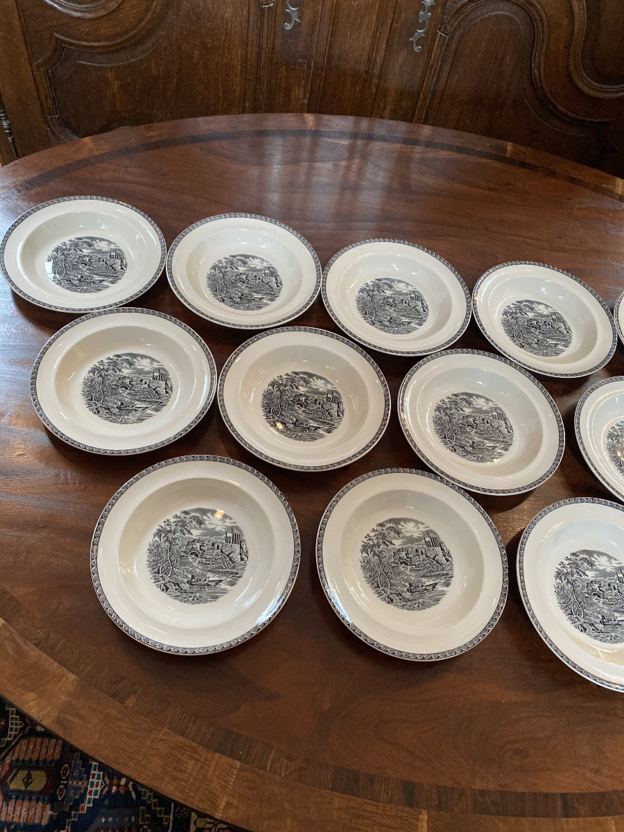 Wedgwood Lugano Porcelain Soup Plates -photo-2