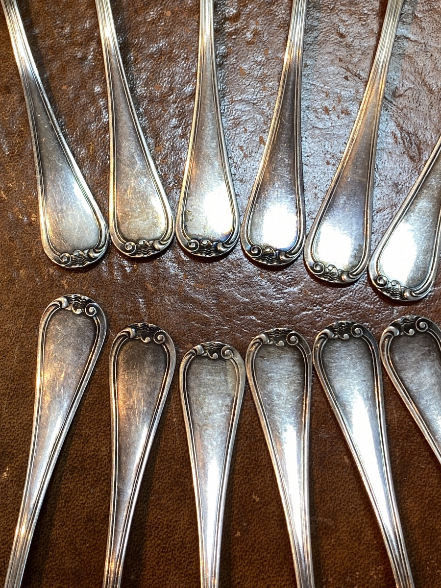 12 Sterling Silver Mocha Spoons -photo-2