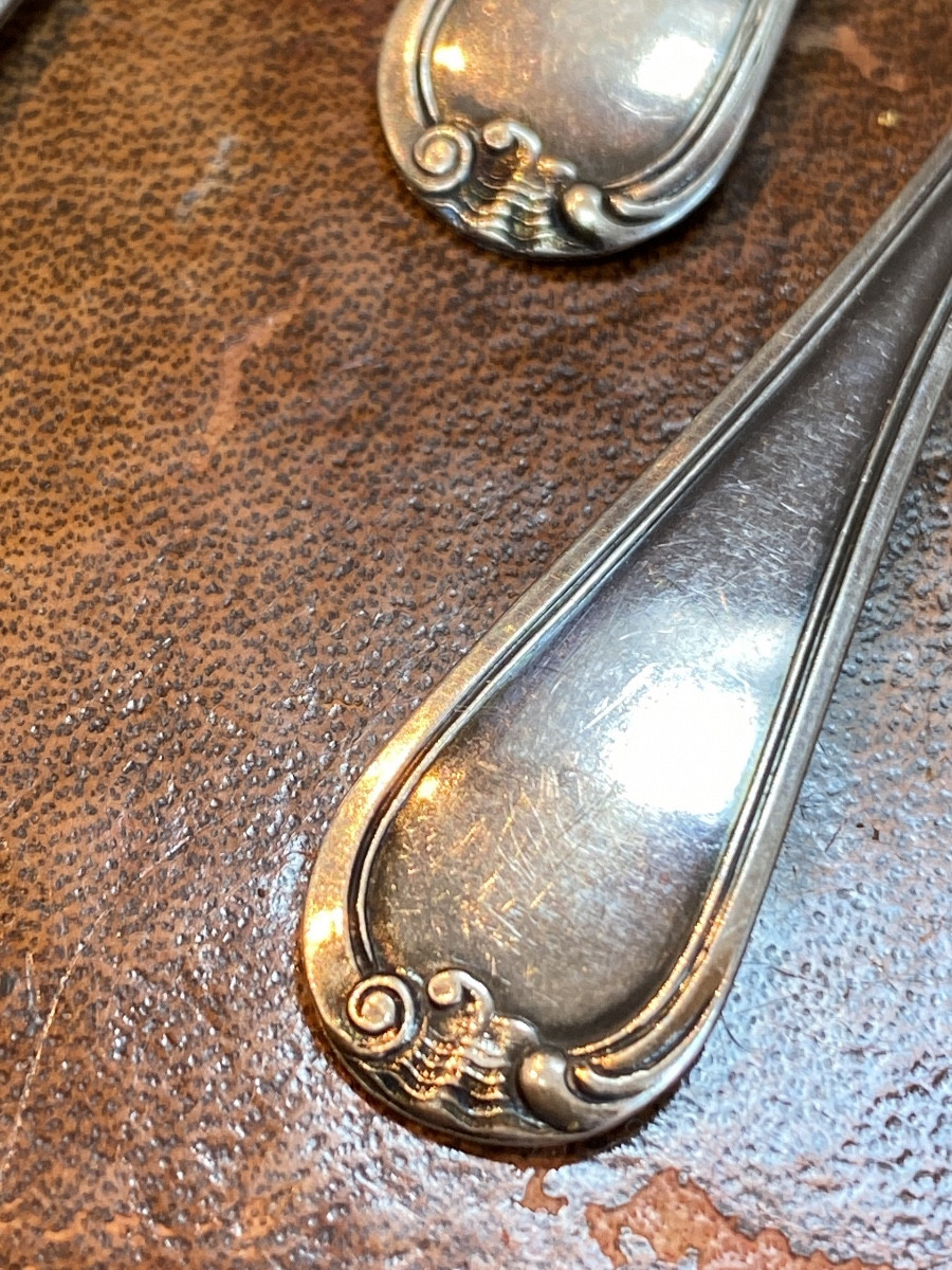 12 Sterling Silver Mocha Spoons -photo-2