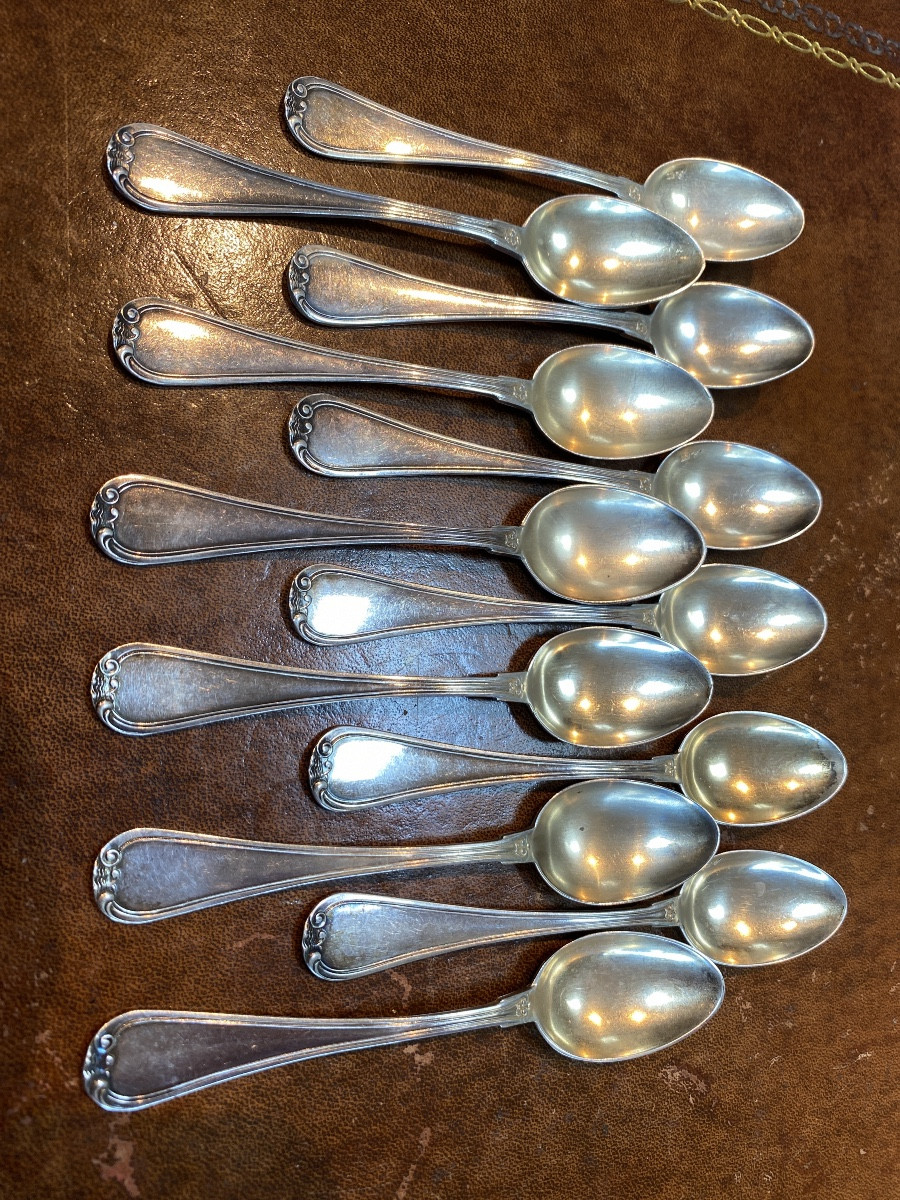 12 Sterling Silver Mocha Spoons -photo-3