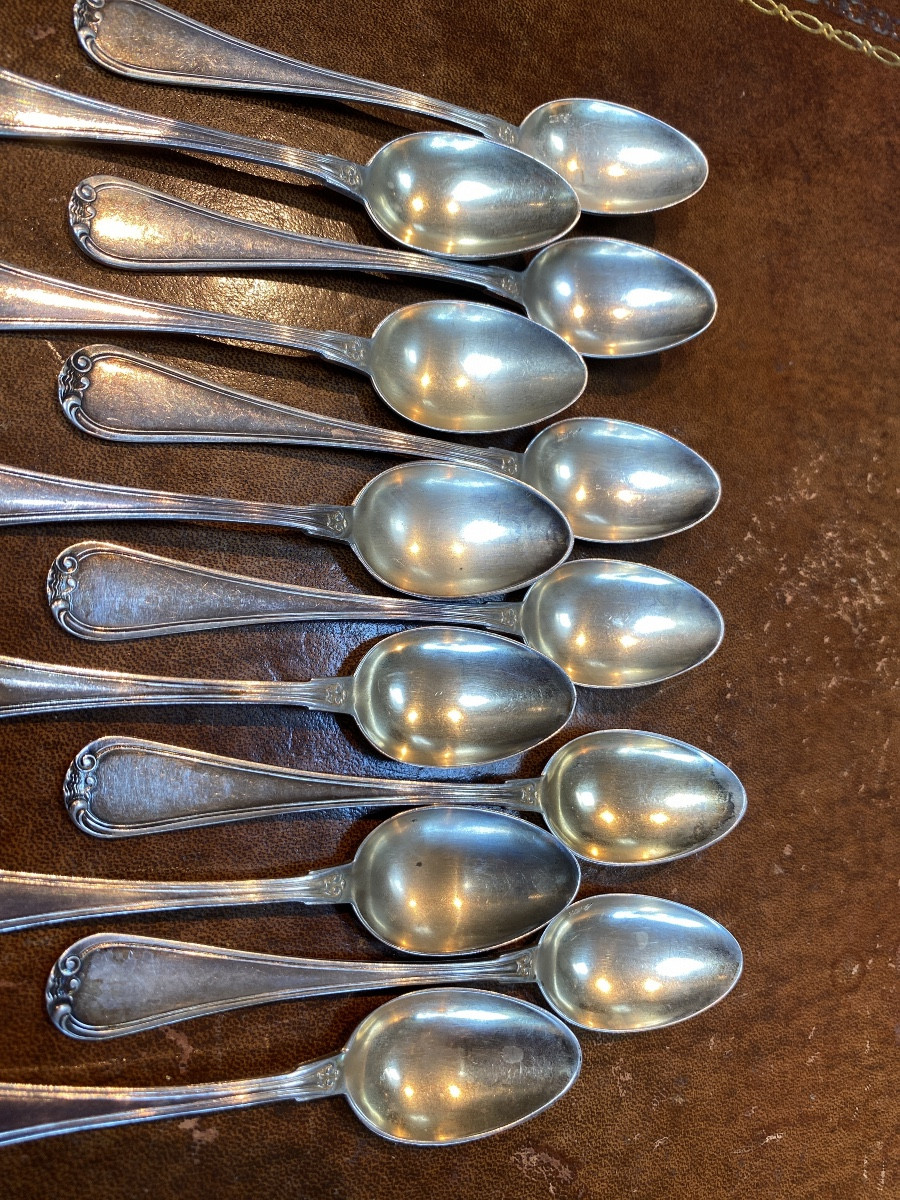 12 Sterling Silver Mocha Spoons -photo-5