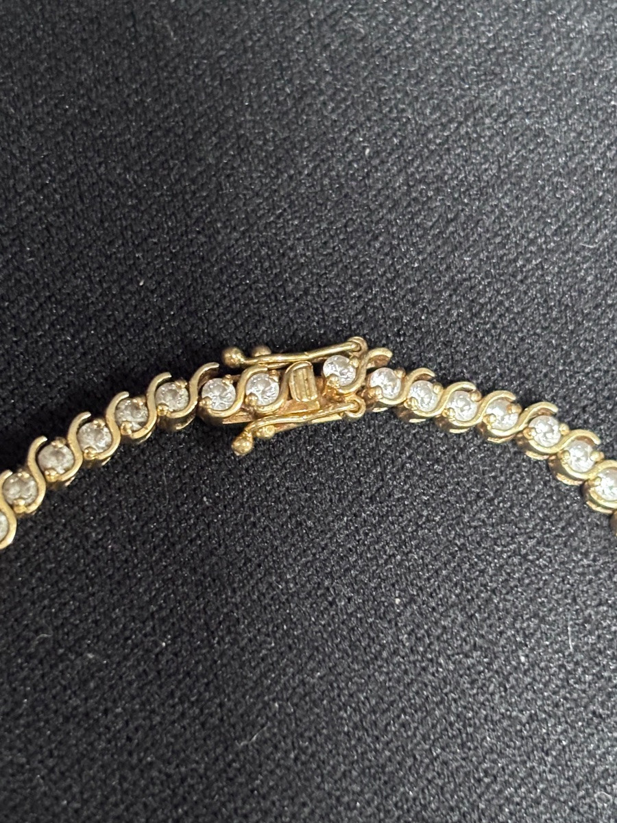 18ct Gold Tennis Bracelet-photo-3