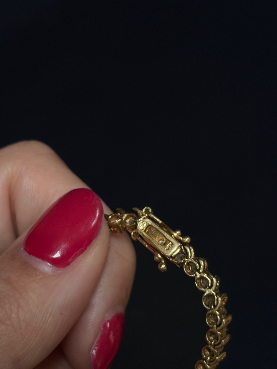 18ct Gold Tennis Bracelet-photo-2
