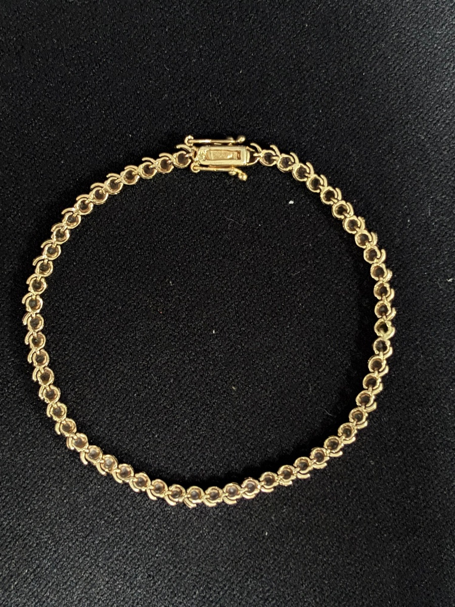 18ct Gold Tennis Bracelet-photo-3
