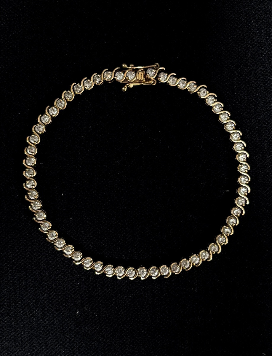 18ct Gold Tennis Bracelet