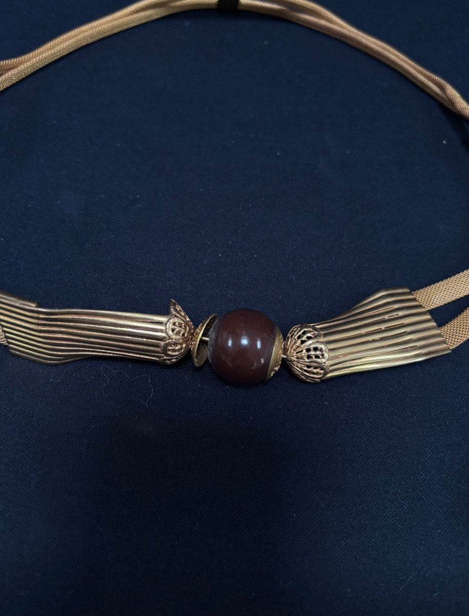 Vintage Gold Metal Belt-photo-3