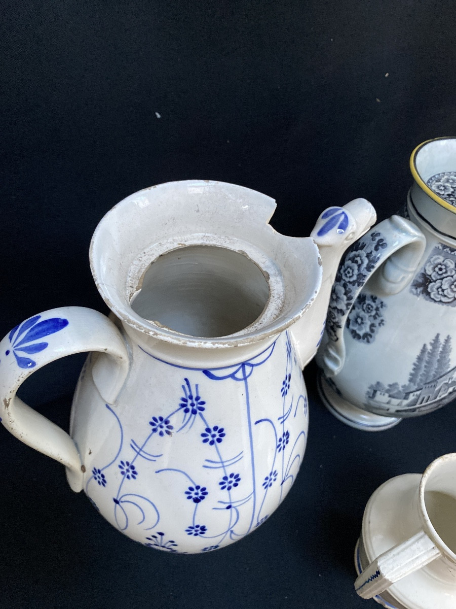 Boch Luxembourg, Lamort Echternach, Lot Of Earthenware-photo-4