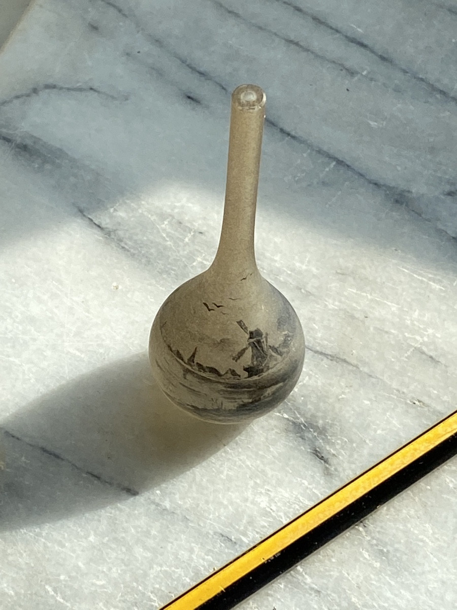 Miniature Glass Paste Vase By Daum Nancy 