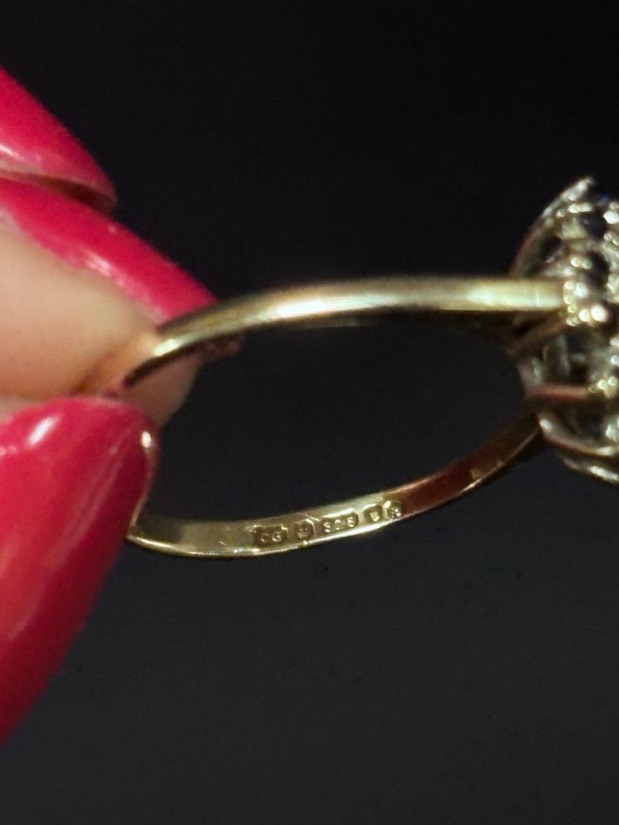 Cluster Ring Set With Sapphires And Diamonds -photo-1
