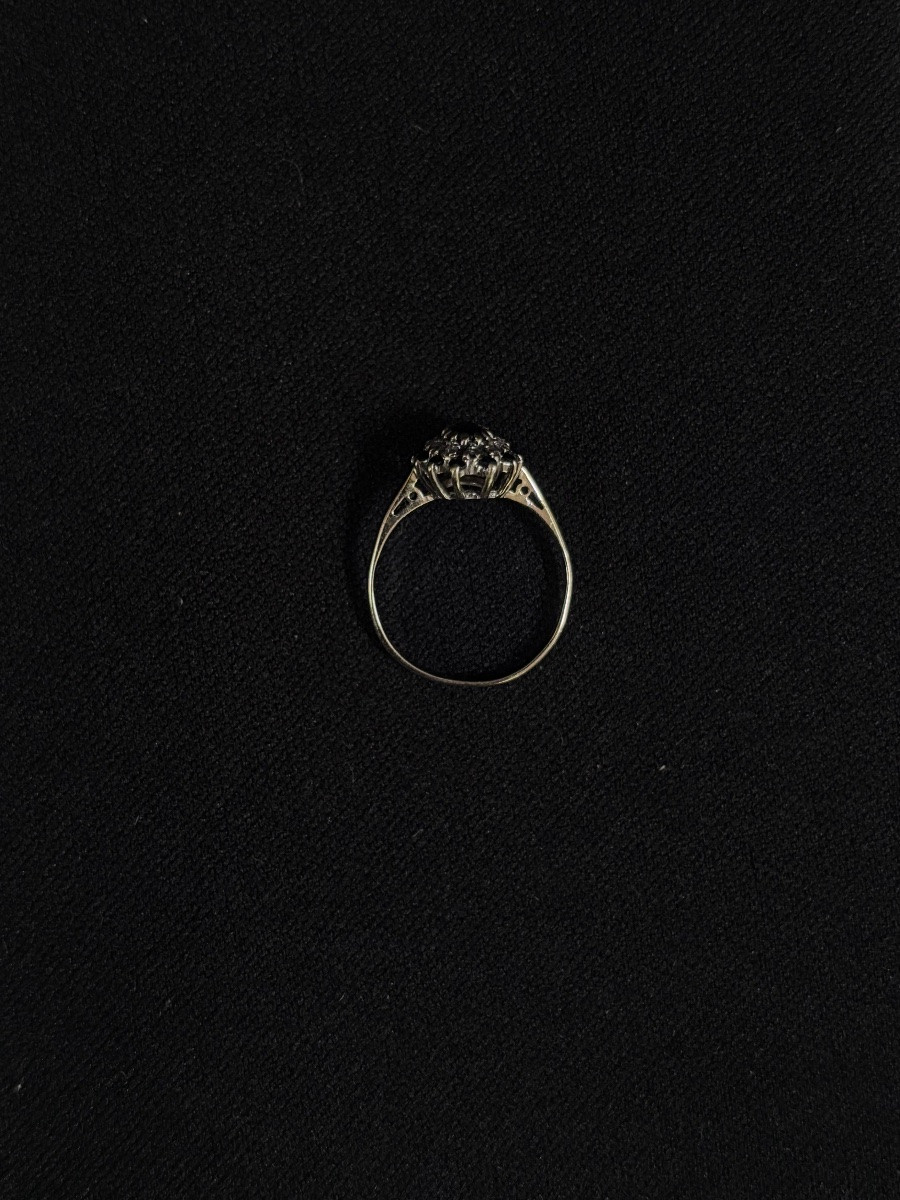Cluster Ring Set With Sapphires And Diamonds -photo-2