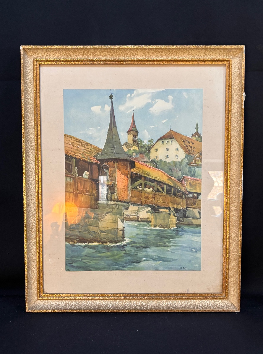 Two Lithographs Of Watercolors By Nicolas Markovich