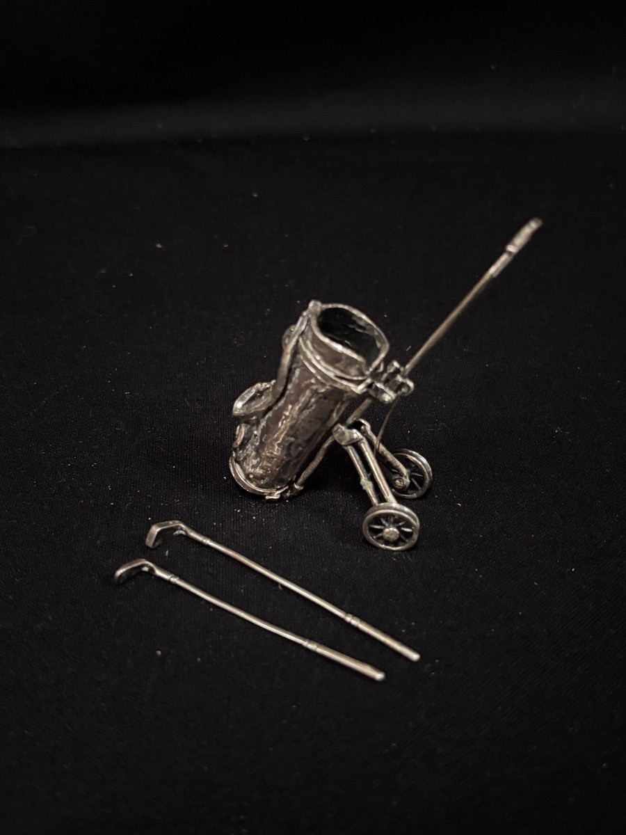 Miniature Sac de golf en argent 925 -photo-2