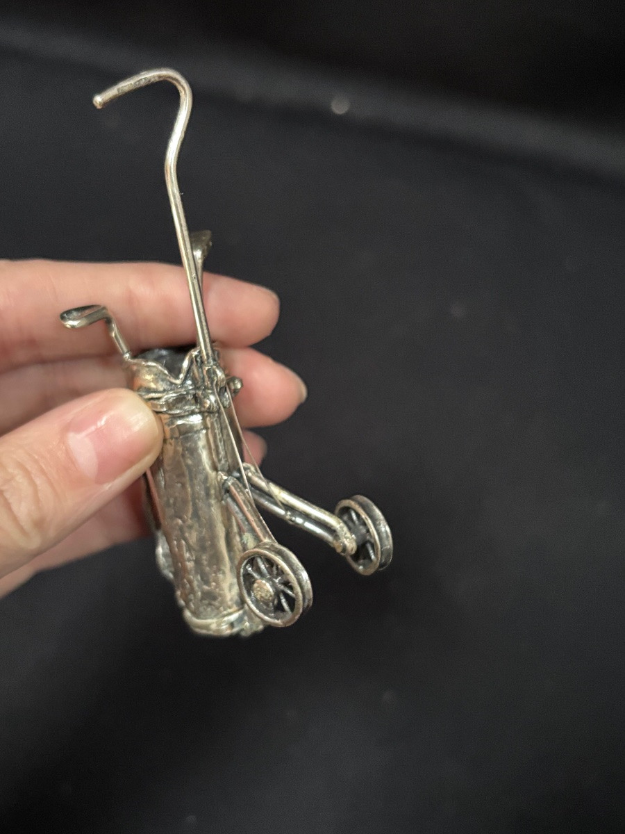 Miniature Sac de golf en argent 925 -photo-4