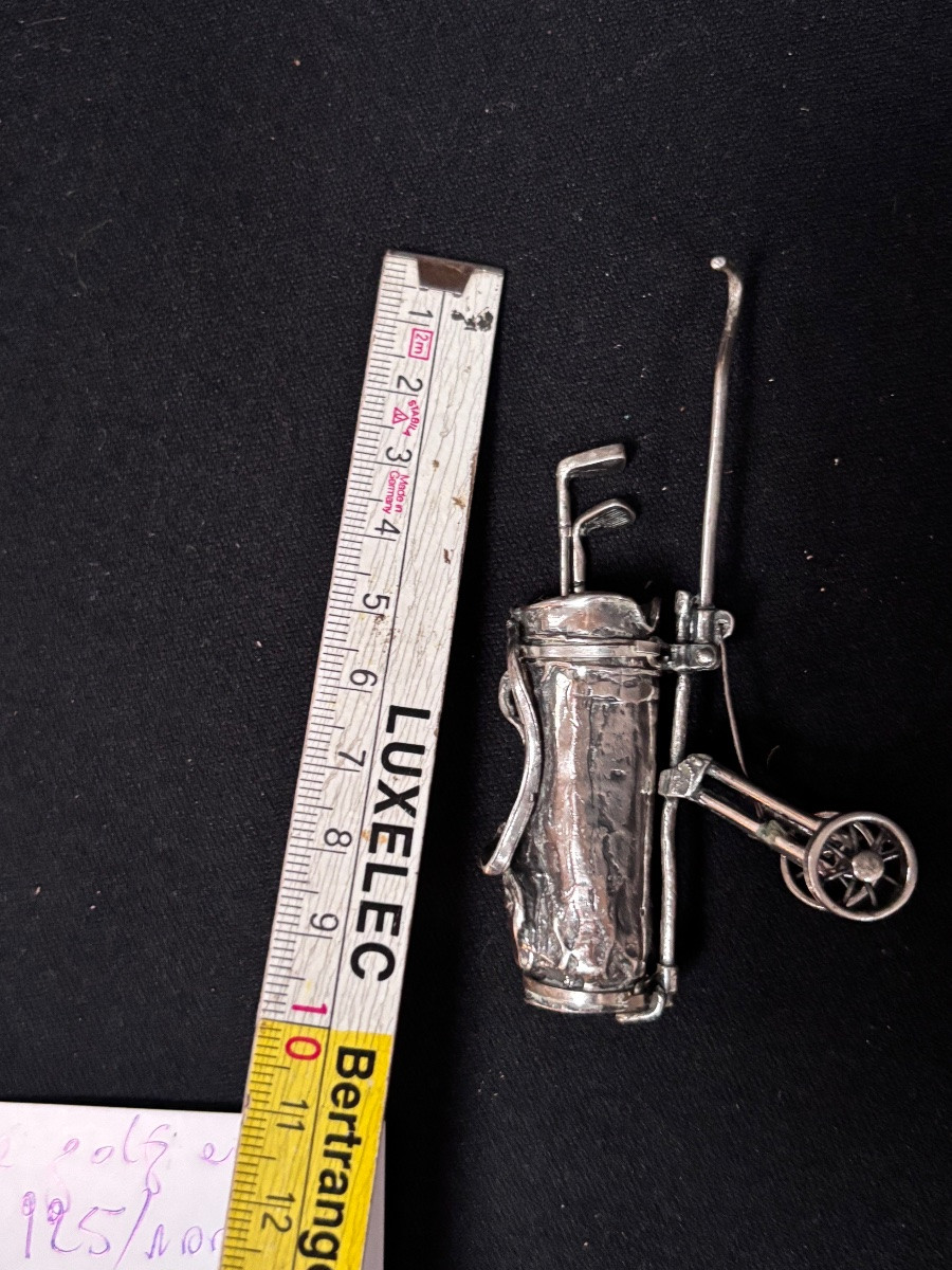 Miniature Sac de golf en argent 925 -photo-2