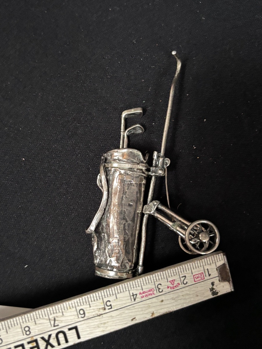 Miniature Sac de golf en argent 925 -photo-3