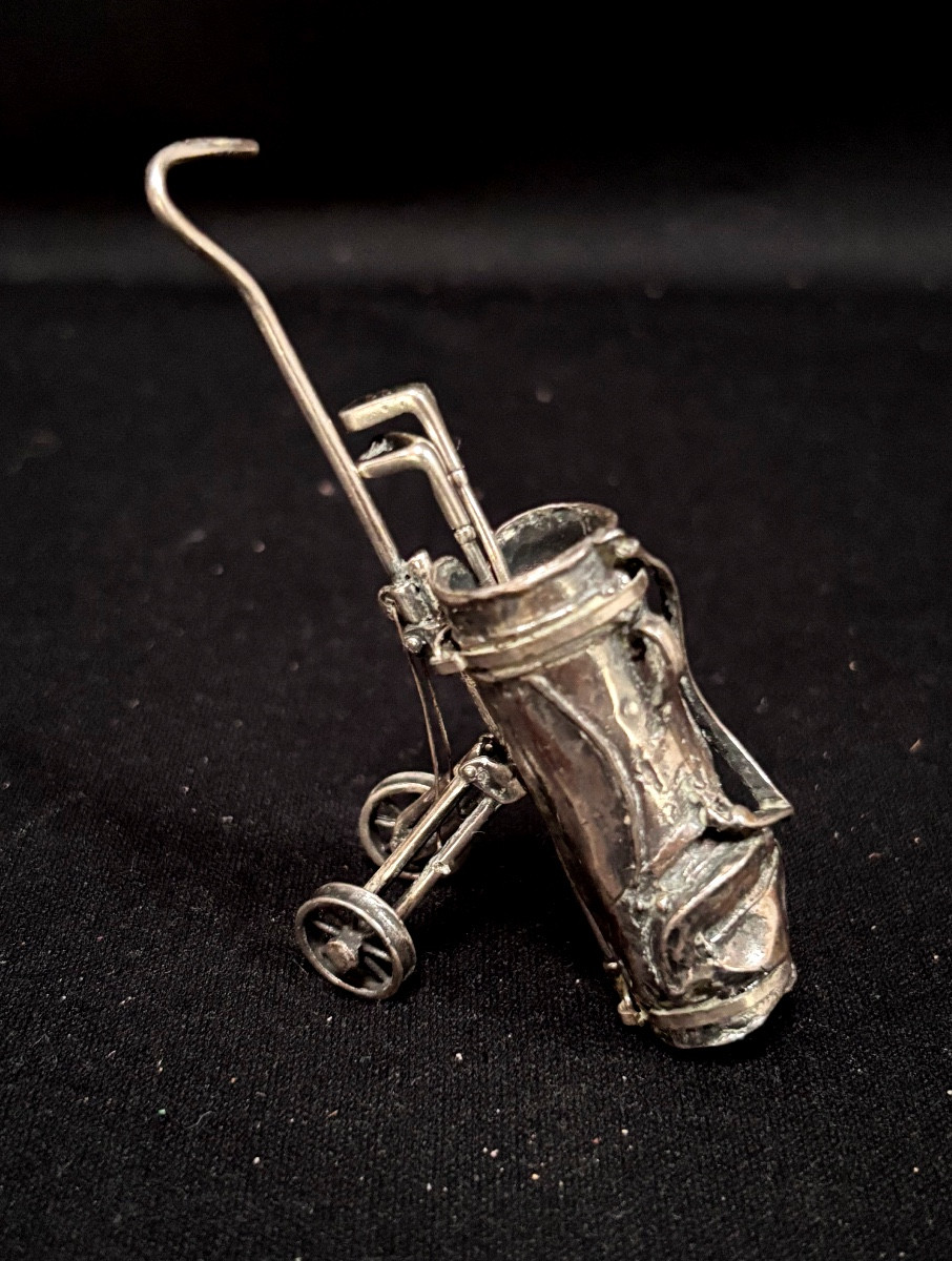 Miniature Sac de golf en argent 925 