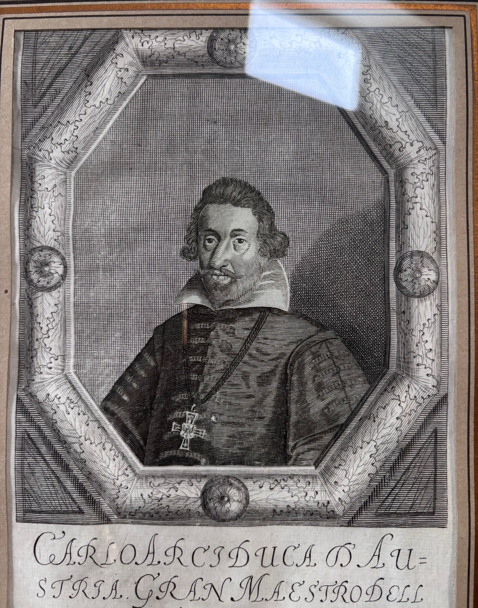 Gravure Portrait de Karel Van Oosterijk de Breslav par Alexandre Böner-photo-2